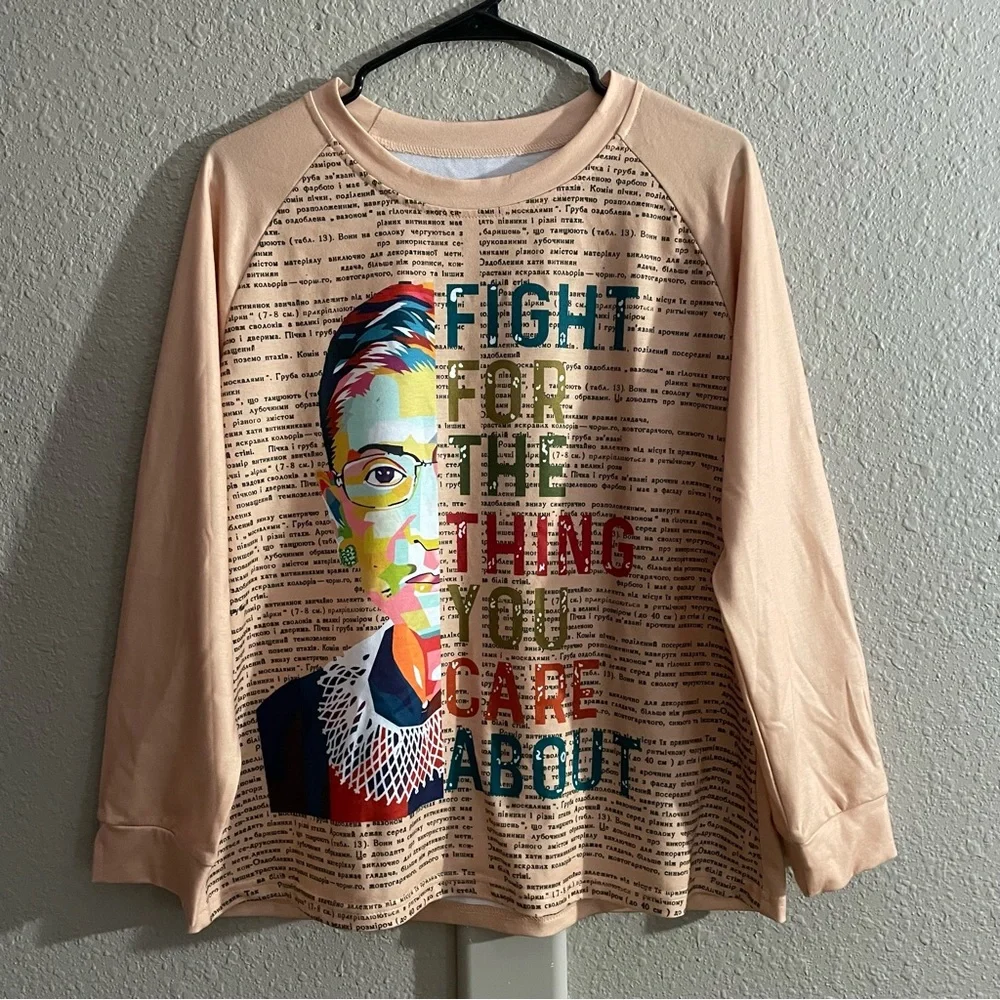 RBG long sleeved shirt. Very nice! SZ L *Statement Piece* - Picture 2 of 5